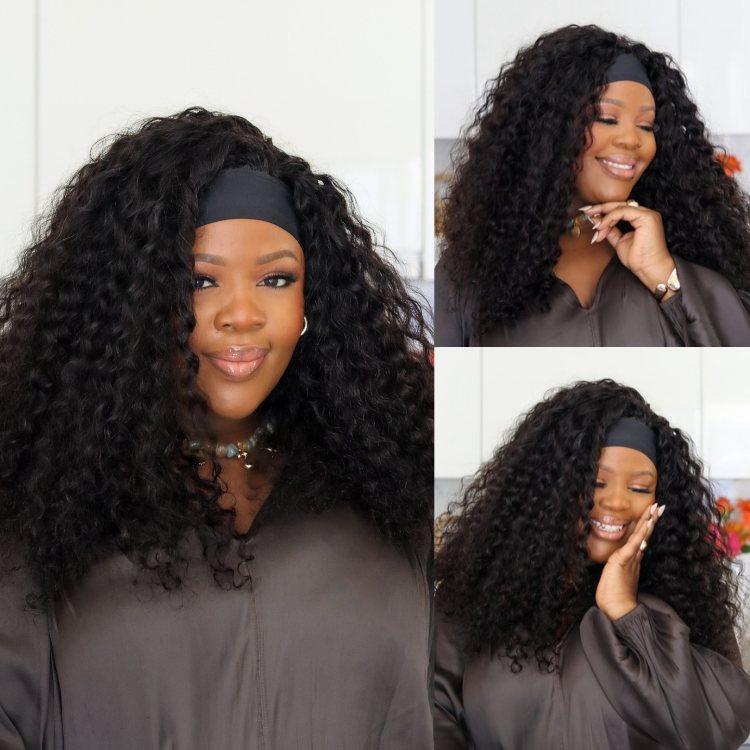 [cneh_shuga]'s Special Link Beginner Friendly Water-Wave Wet and Wavy Headband Wig with Integrated Cooling Silk Headband, Effortless Wet-to-Dry Transformation (Get 2 Free Headbands)-01