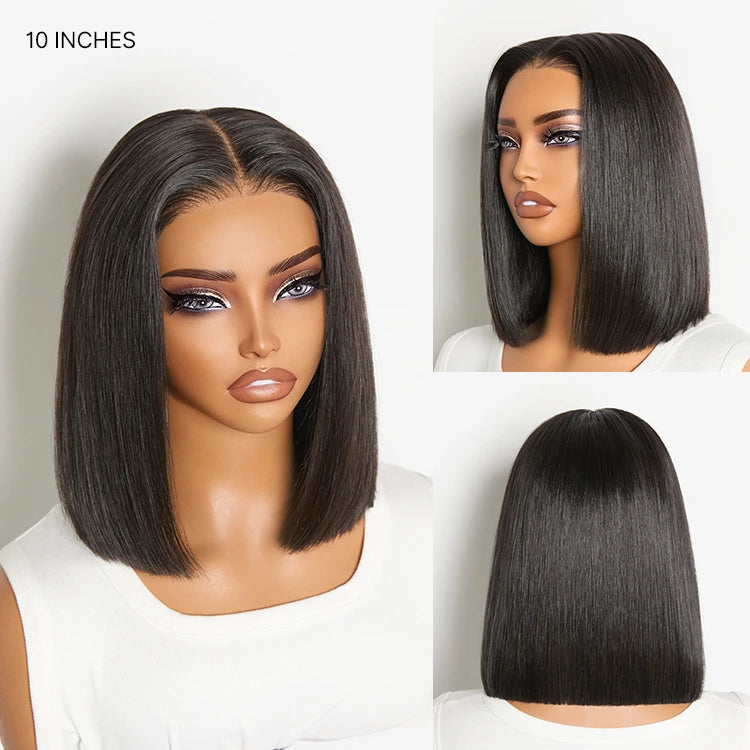 PreMax Wigs | ReadytoGo 4x4 Closure Regular Lace & 5x5 Closure HD Lace Blunt Cut Bob Wig Bone Straight-17
