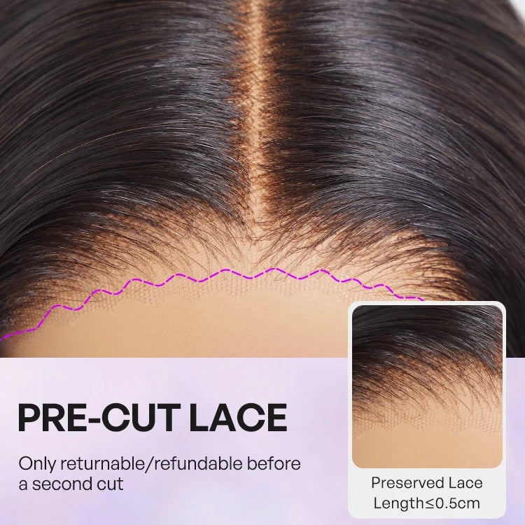 PreMax Wigs | ReadytoGo 4x4 Closure Regular Lace & 5x5 Closure HD Lace Blunt Cut Bob Wig Bone Straight-23