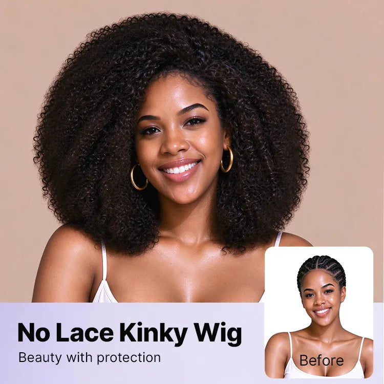 [keneilwe.__]'s Special Link VolumeMAX™ 300% Density 3-In-1 Half Wig Fluffy & Full Kinky Coils Glueless Flexi-Fit Drawstring-03
