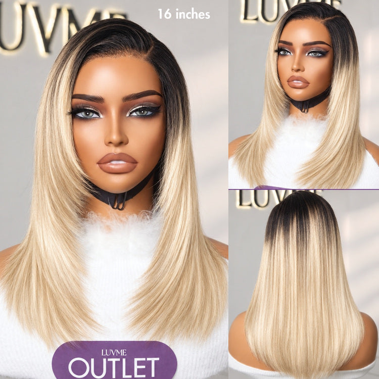 OUTLET | Elegant Brown Ombre Trendy Layered Cut Glueless 5x5 Lace Wig-SA ONLY-01
