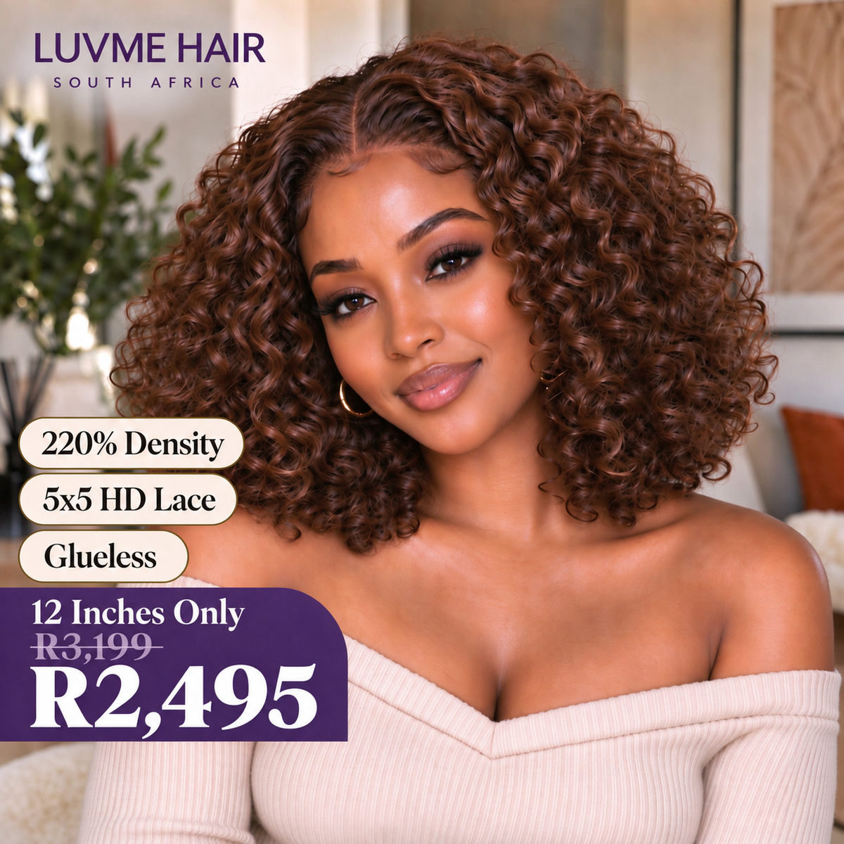 VolumeMAX™ 220% Density Chestnut Brown / Natural Black Glueless 5x5 Closure Lace HD Lace Wig-26