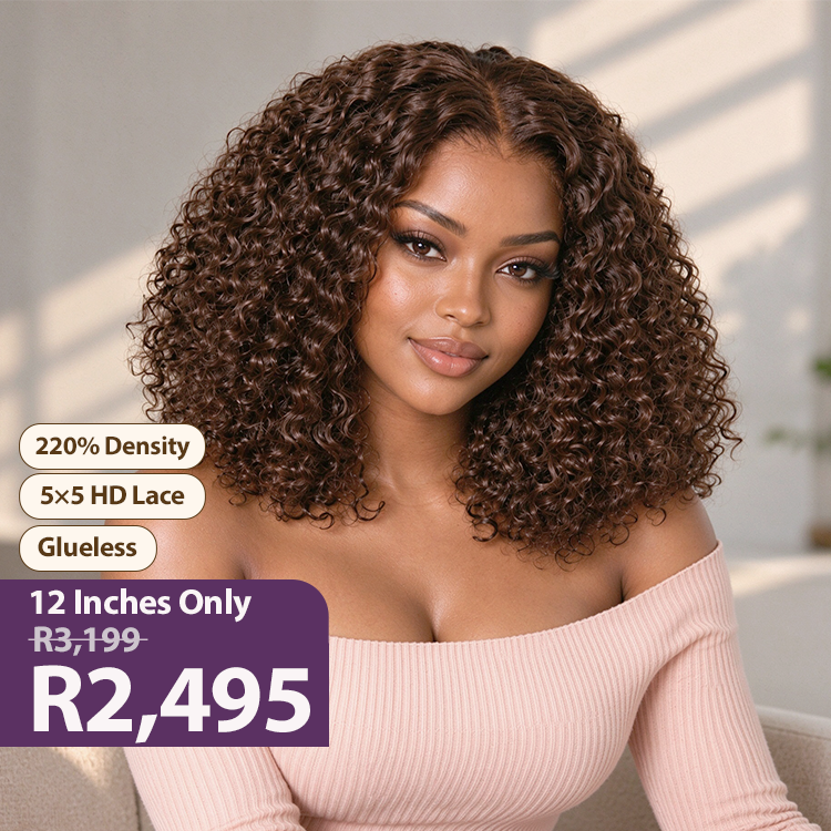 VolumeMAX™ 220% Density Chestnut Brown / Natural Black Glueless 5x5 Closure Lace HD Lace Wig-28