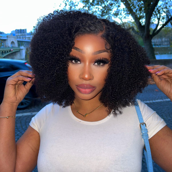 ReadytoGo Afro Kinky Curly 5x5 Closure Lace Glueless S Part Wig