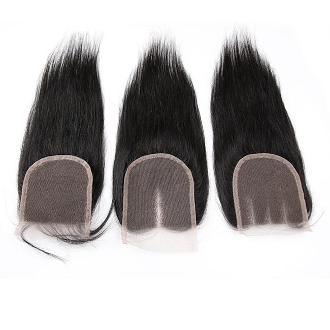 1pc Silky Straight 4x4 Lace Closure 100% Human Hair