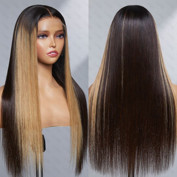 Worth | Blonde Highlights Straight 13x4 Lace Frontal Wig-02