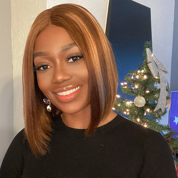 Worth I Glueless Piano Highlight 5x5 Minimalist Lace Bob Wig 100% Human Hair-04