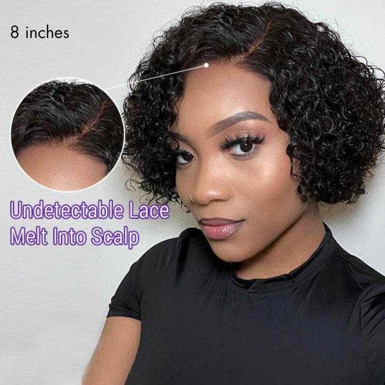 Worth | Trendy Short Cut Curly Minimalist HD Lace Glueless Side Part Wig 100% Human Hair-02