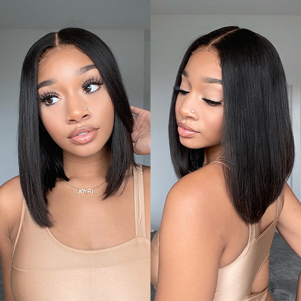 OUTLET | Luvme Hair Beginner Friendly Glueless Silky Blunt Cut 4x4 Closure Bob Wig 100% Human Hair-01