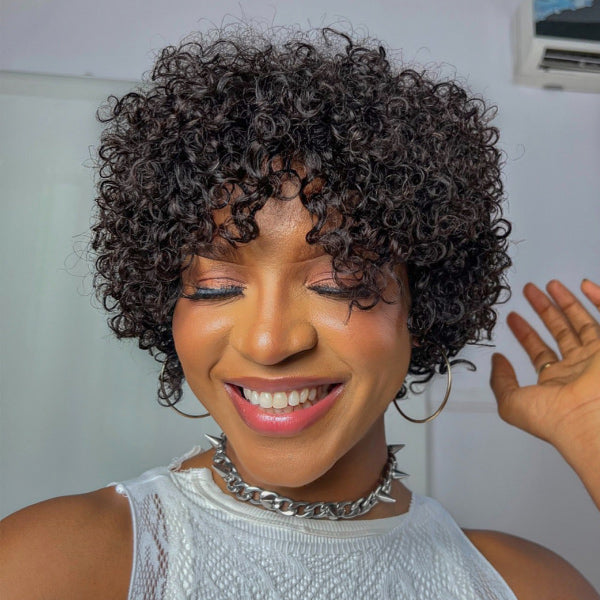 Luvme Hair Throw On & Go | Ultra Natural Lightweight Bouncy Wig with Bangs 100% Human Hair-04