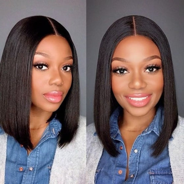 Worth I Beginner Friendly Glueless 13x5 Closure Undetectable Lace Yaiki Straight Bob Wigs-01