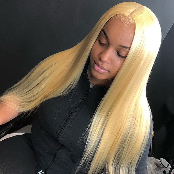 Blonde 613 Silky Straight 13X4 Compact Frontal Lace Glueless Wig-01