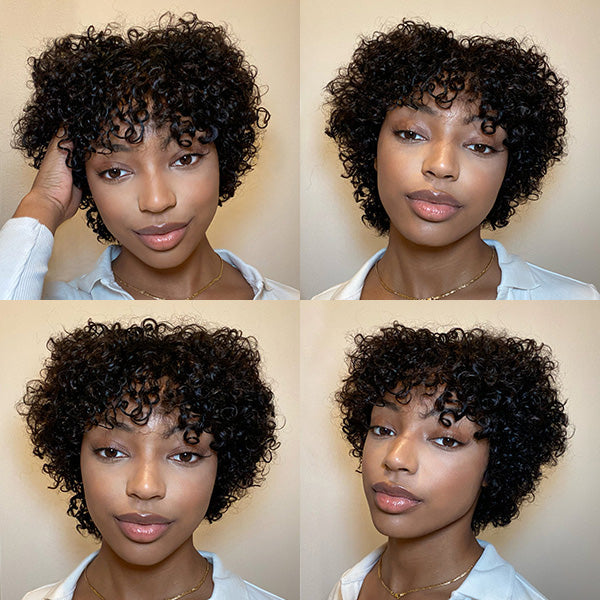 Luvme Hair Throw On & Go | Ultra Natural Lightweight Bouncy Wig with Bangs 100% Human Hair-01