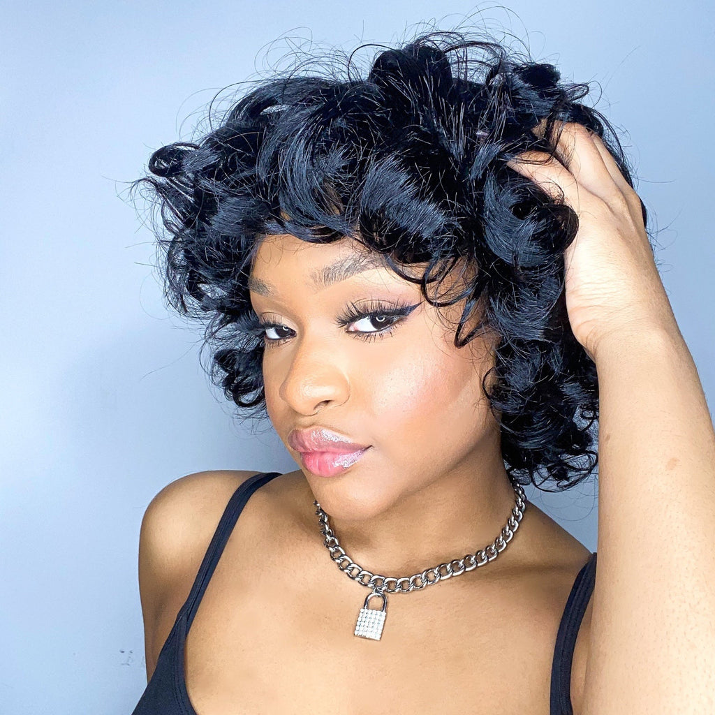 Worth | Flower Curl Full Bang Wig 10 inches