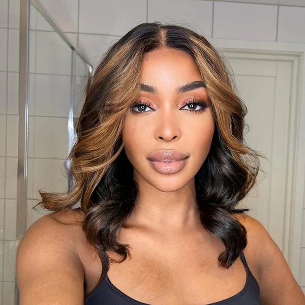 Outlet | ReadytoGo Blonde Mix Black Loose Wave Glueless 5x5 Closure HD Lace Wig-02