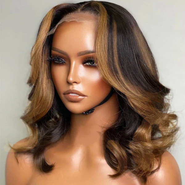 Outlet | ReadytoGo Blonde Mix Black Loose Wave Glueless 5x5 Closure HD Lace Wig-07