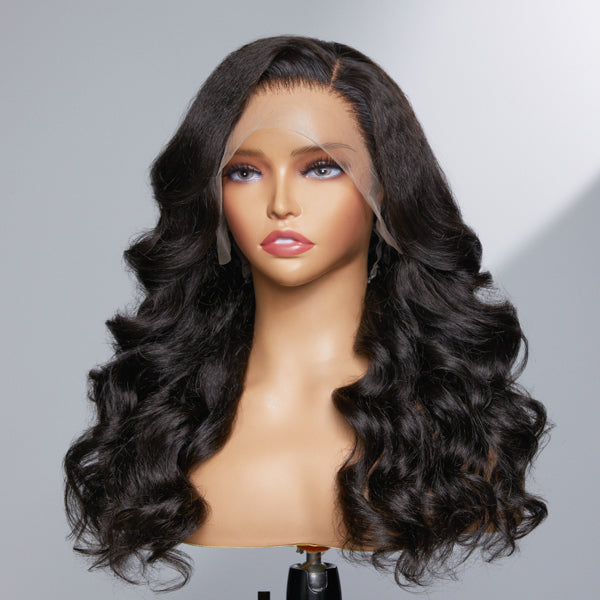 outlet | Realistic Kinky Body Wave Glueless Long Wig 100% Human Hair-01