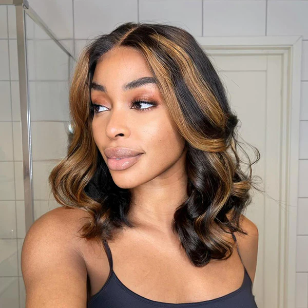 Outlet | ReadytoGo Blonde Mix Black Loose Wave Glueless 5x5 Closure HD Lace Wig-03