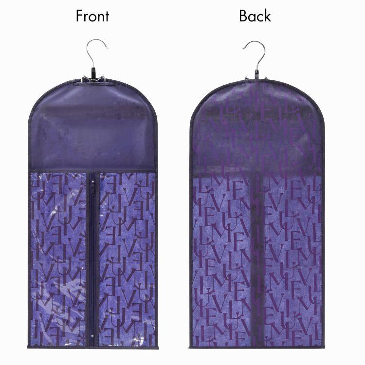 1PCS Portable Hair Extension Storage Wig Bags with Anti-slip Wooden Hanger & Transparent Zip Up Closure-05