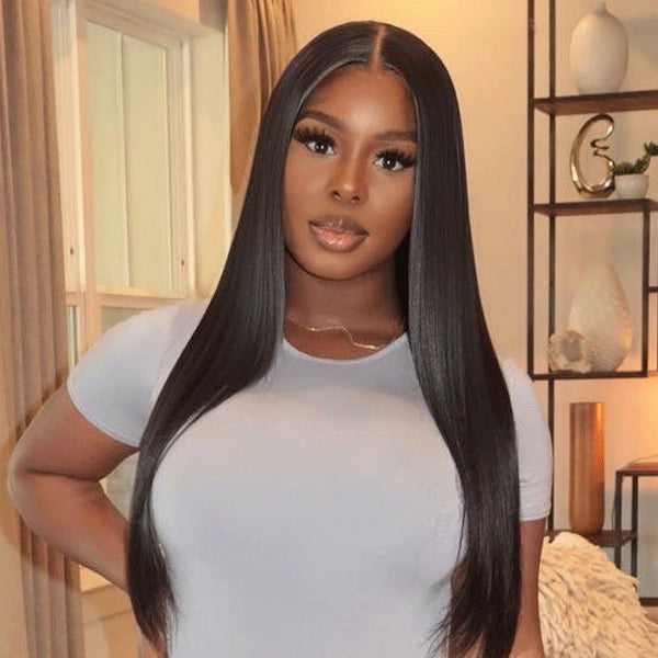 Worth | Silky Straight 5x5 Undetectable Invisible Lace Glueless Closure Lace Wig | Real HD Lace-05