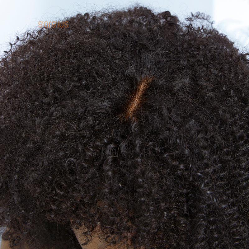 ReadytoGo Jerry Curl Glueless HD Lace Wig With True Scalp Bang
