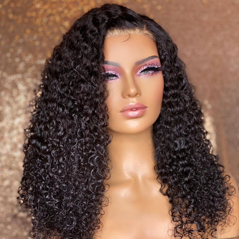 Flash Sale |Kinky Curl T Part Lace Wig Side Part 100% Human Hair