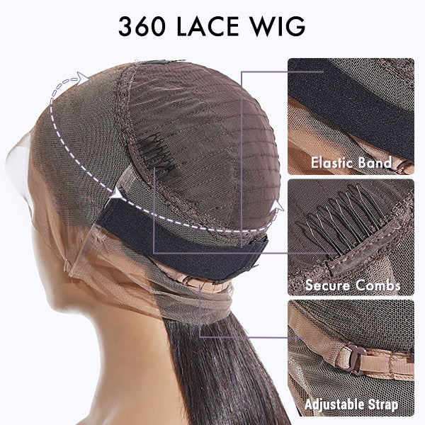 ReadytoGo Silky Straight 360 Lace Side Part Long Wig