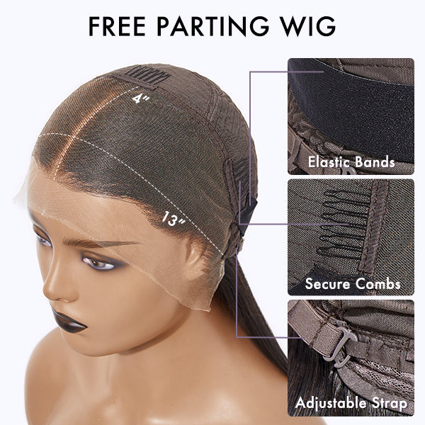 Flash Sale | Natural Black Short Pixie Cut 13x4 Frontal Lace Wig Side Part