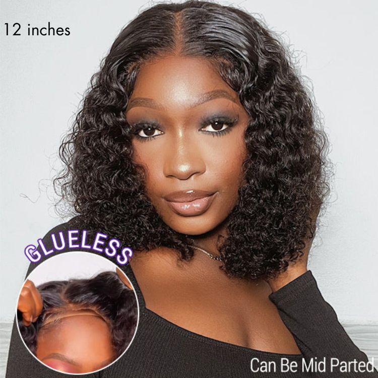 ReadytoGo Brazilian Curly Glueless 4x4 Closure Lace Wig Side Part