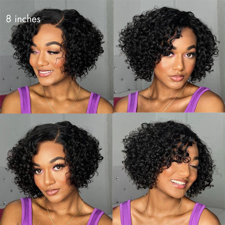 ReadytoGo Trendy Short Cut Curly Glueless HD Lace Wig