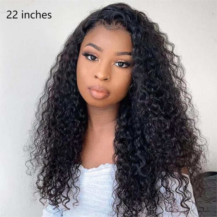 Preplucked Deep Wave Glueless 13x4 Frontal Lace Wig Side Part
