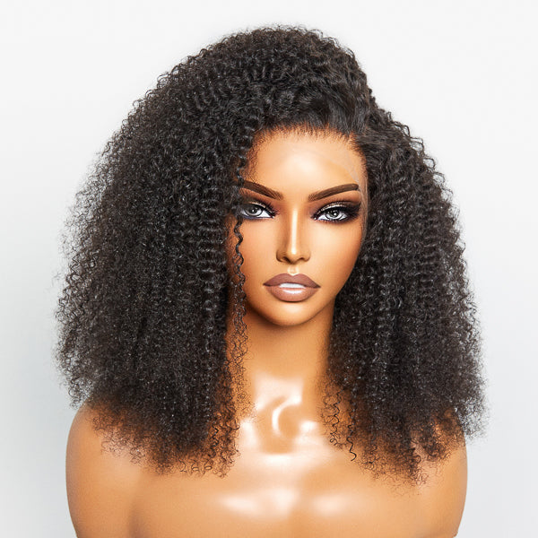 Worth |Undetectable Invisible Afro Glueless 13x4 Frontal Lace Wig 16 Inches