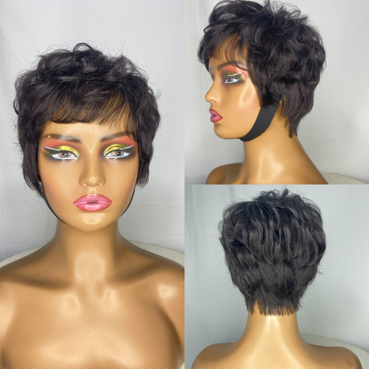 Worth |Boss Lady Pixie Cut Glueless Human Hair Wig