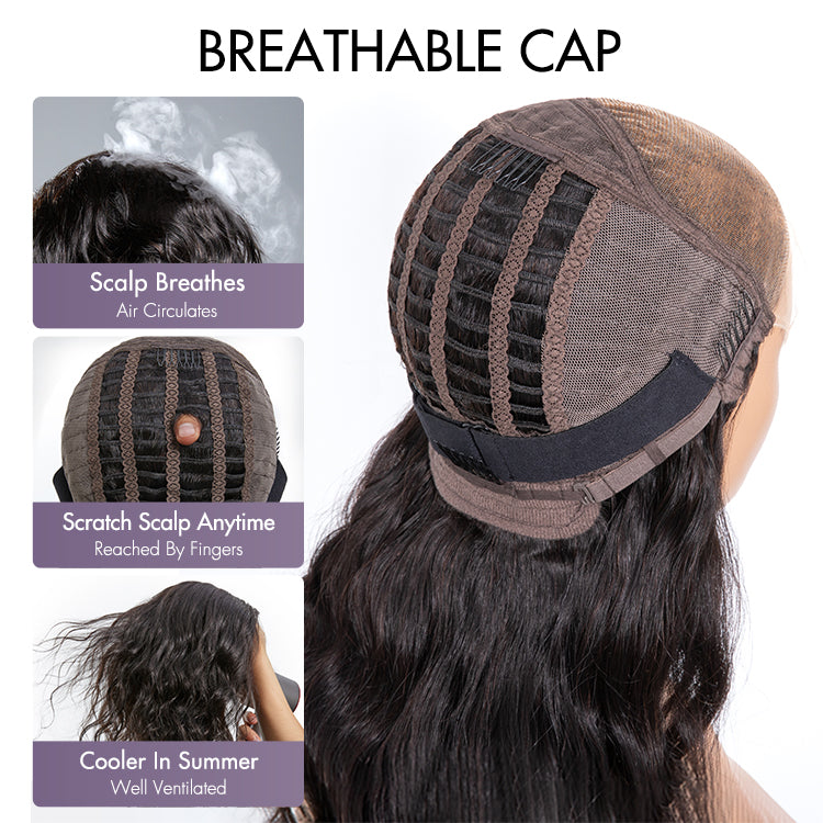 Breathable Cap Kinky Edges Black To Brown Ombre Kinky Straight 5x5 Closure Lace Glueless Long Wig