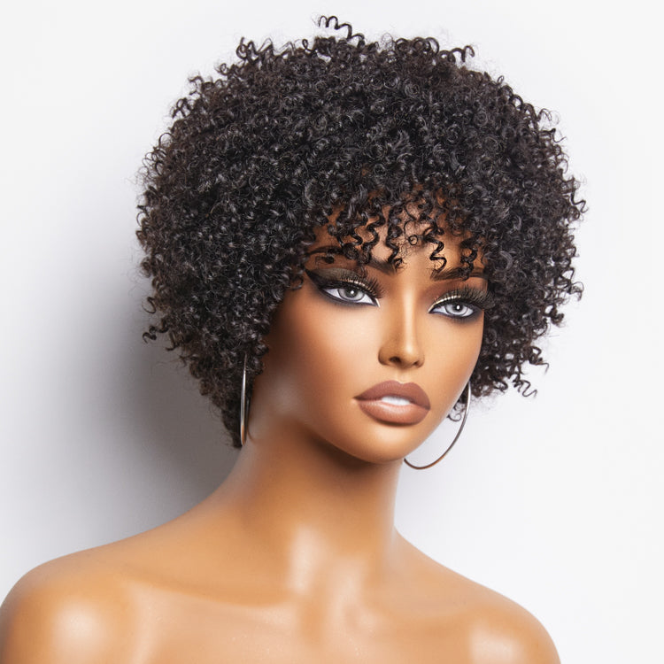 ReadytoGo Natural Black Afro Curls Glueless No Lace Wig