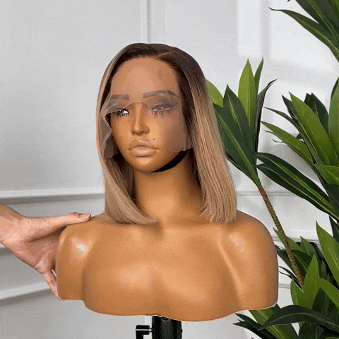 ReadytoGo Blonde Ombre Glueless Bob Frontal T Part Lace Wig