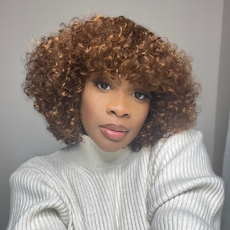 ReadytoGo Mix Color Water Wave Glueless Bob Wig With Bangs