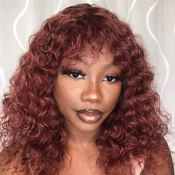 Worth |Colorful Deep Curly With Bang Beginner Friendly Wig