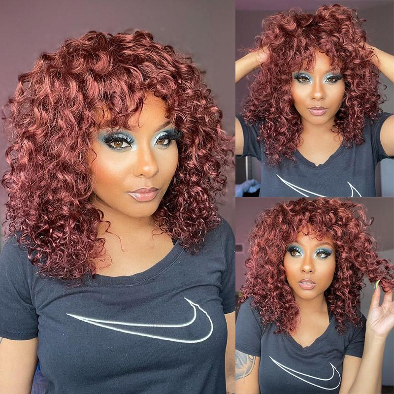 Worth |Colorful Deep Curly With Bang Beginner Friendly Wig