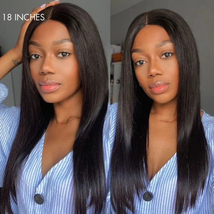 Worth | Natural Black 13x6 Frontal Lace Straight Wigs 18 Inches
