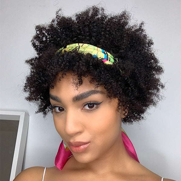 Worth | Natural Black Afro Curly Wigs Free Part