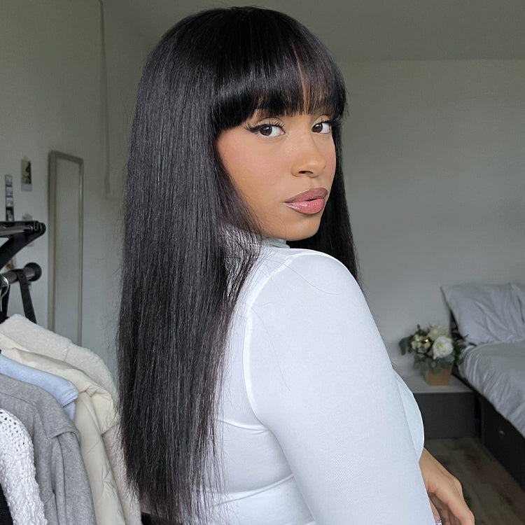 Worth | Natural Black Straight Wigs