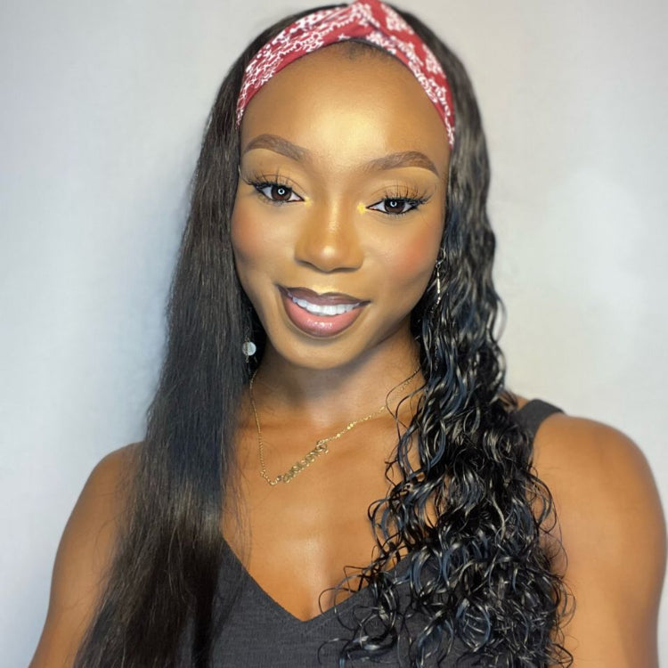 Worth | Natural Black Wet And Wavy Wigs Free Part