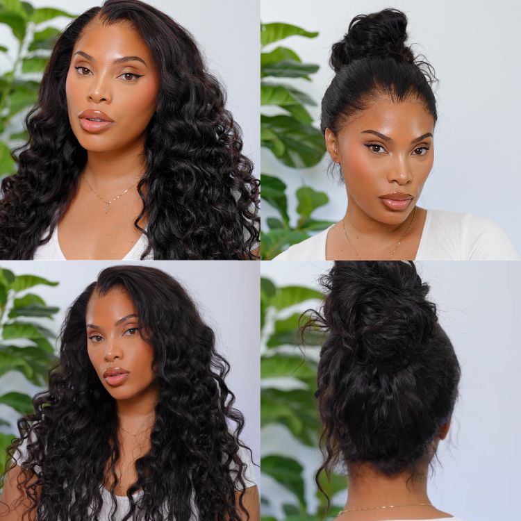 Worth | Natural Black Water Wave Full Lace Wigs