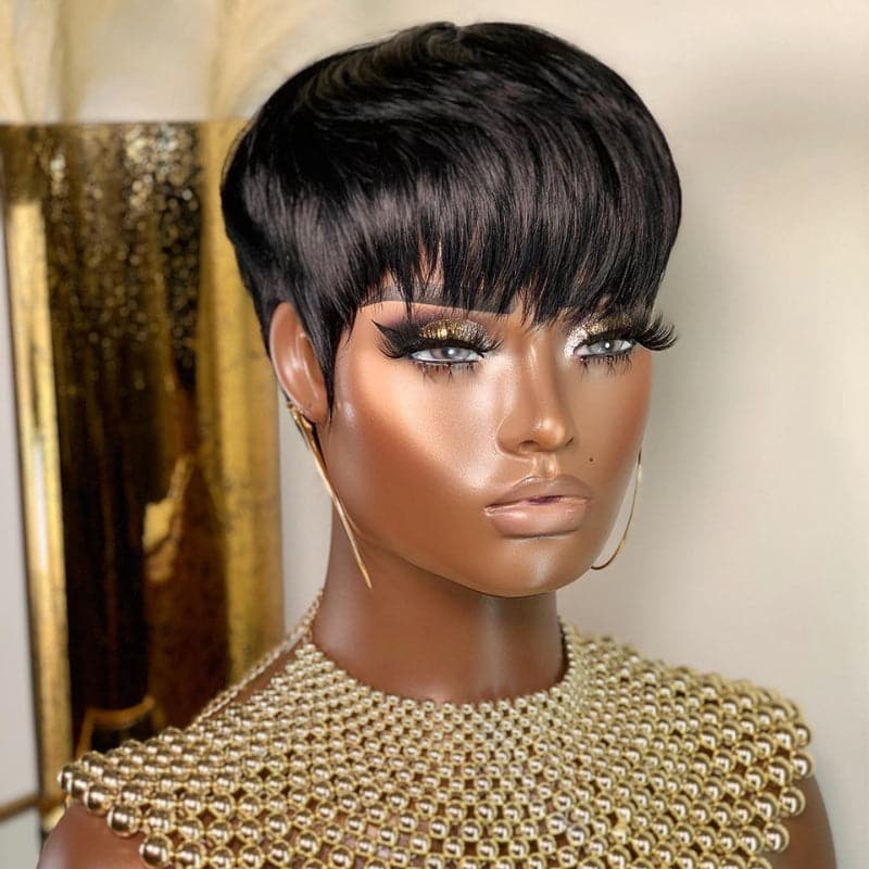 Human hair pixie wigs best sale