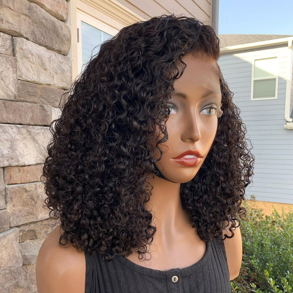 Kinky Curly Glueless 5x5 Closure HD Lace Wig Side Part
