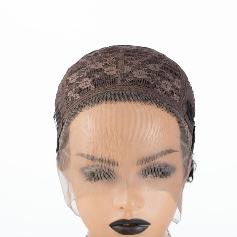 Natural Black Short Pixie Cut 13x1 Lace Wig