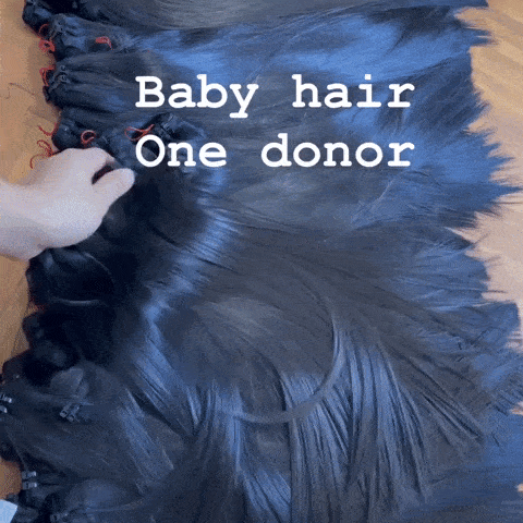 Super Double Drawn Donor Hair Bone Straight 3 Bundles