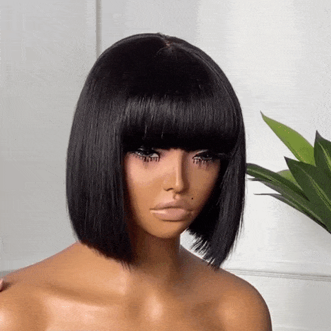 ReadytoGo Rihanna Inspired Fringe Bob Glueless HD Lace Wig